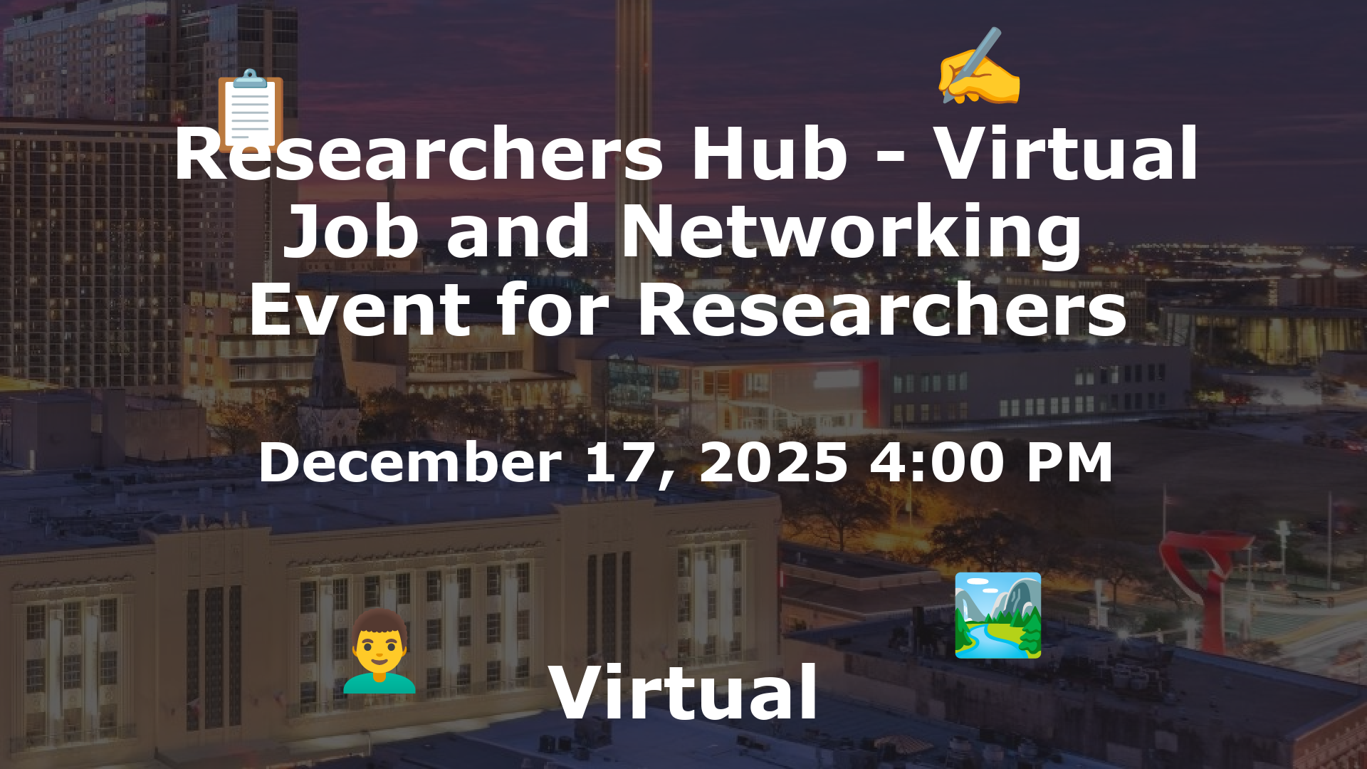 Researchers Hub - Virtual Job and Networking Event for Researchers event image